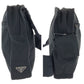 PRADA Shoulder Bag Nylon Black SilverMetal Shoulder Bag Messenger bag Test Triangle With logo mens Used Authentic