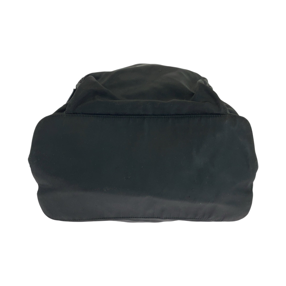 PRADA Backpack Nylon Black SilverMetal Backpack Backpack Test Triangle With logo Women Used Authentic