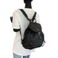 PRADA Backpack Nylon Black SilverMetal Backpack Backpack Test Triangle With logo Women Used Authentic