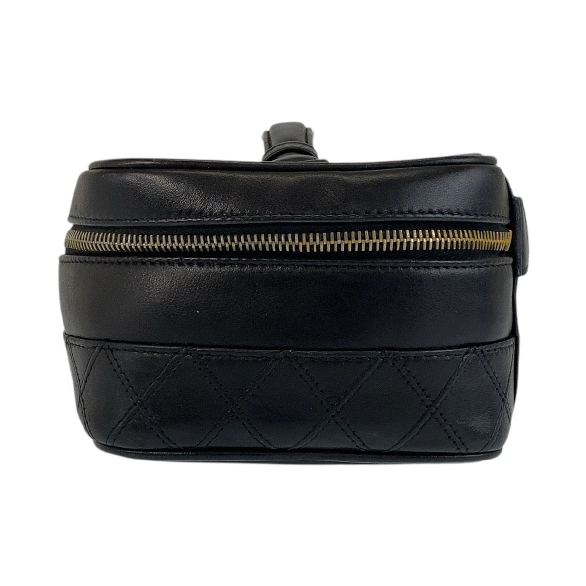 CHANEL Handbag lambskin Black GoldMetal Handbags Vanity Bags Bicolole Women Used Authentic