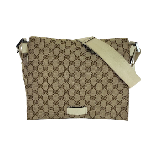 GUCCI Shoulder Bag 146236 GG canvas Beige Ivory SilverMetal Shoulder Bag Messenger bag Women(Unisex) Used Authentic