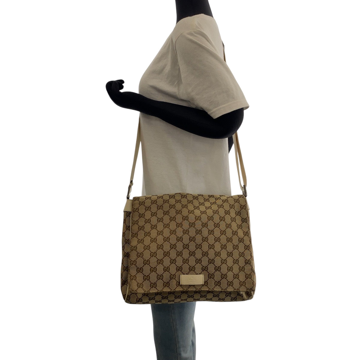 GUCCI Shoulder Bag 146236 GG canvas Beige Ivory SilverMetal Shoulder Bag Messenger bag Women(Unisex) Used Authentic