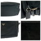 PRADA Business bag V453 Nylon Black SilverMetal Business Bag Briefcase Shoulder Bag 2way Test Triangle With logo mens Used Authentic