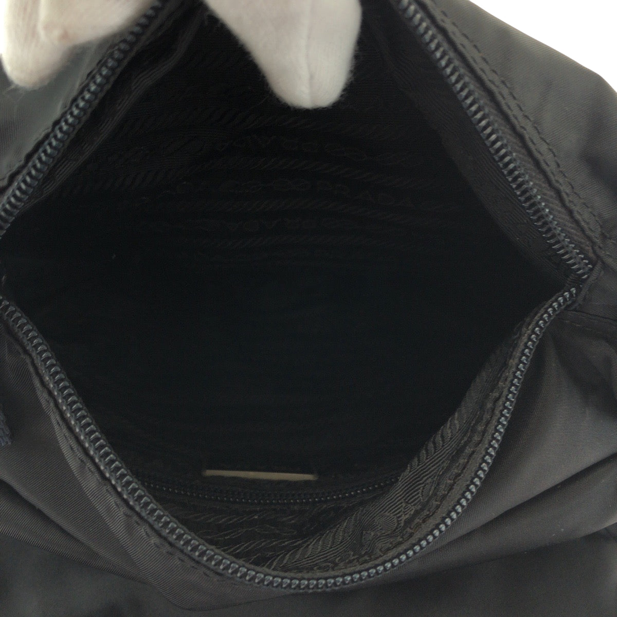 PRADA Shoulder Bag BT8994 Nylon Black SilverMetal Shoulder Bag pochette Test Triangle With logo mens(Unisex) Used Authentic