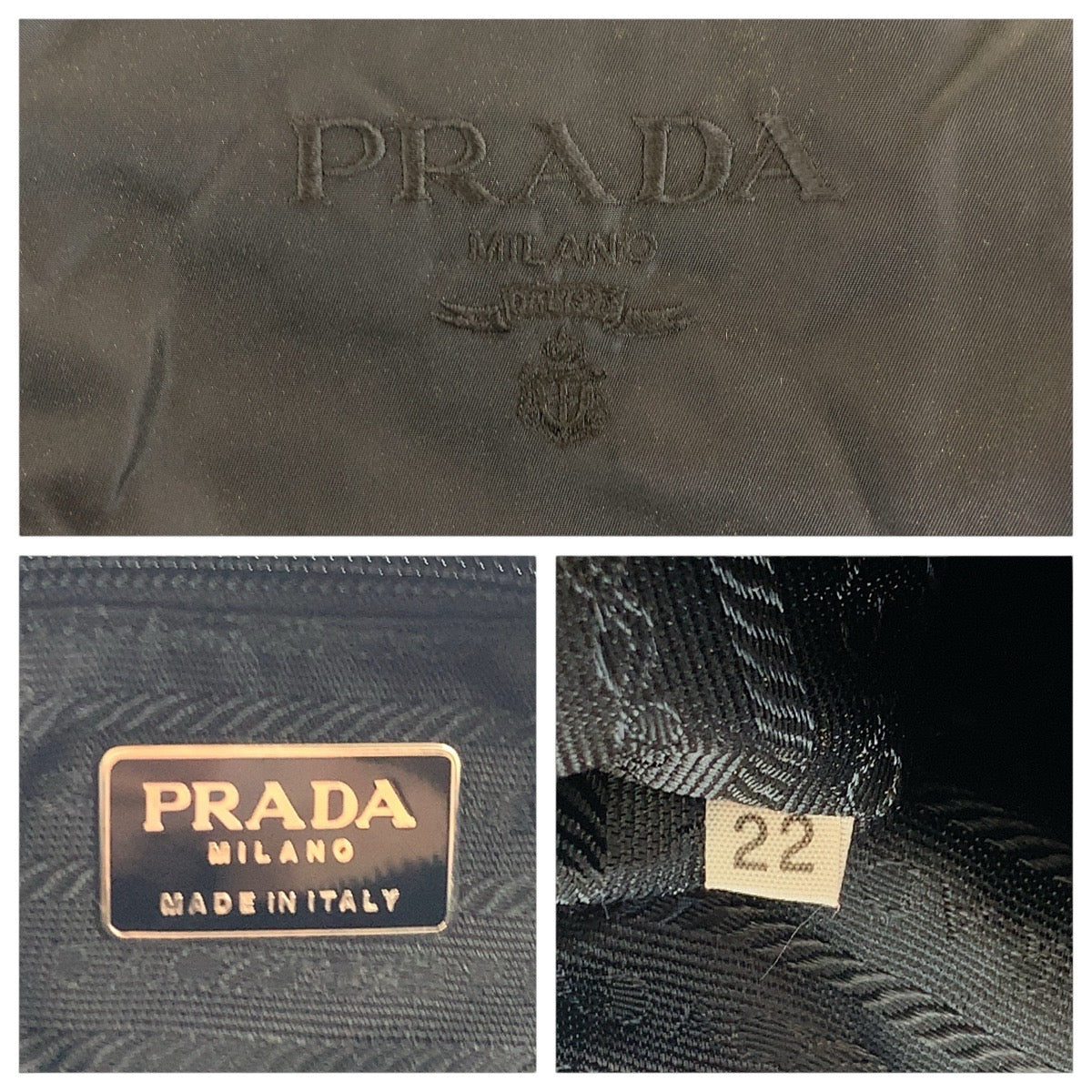PRADA Shoulder Bag Nylon, Leather Black black Crossbody Shoulder Bag with Fringe Women Used Authentic