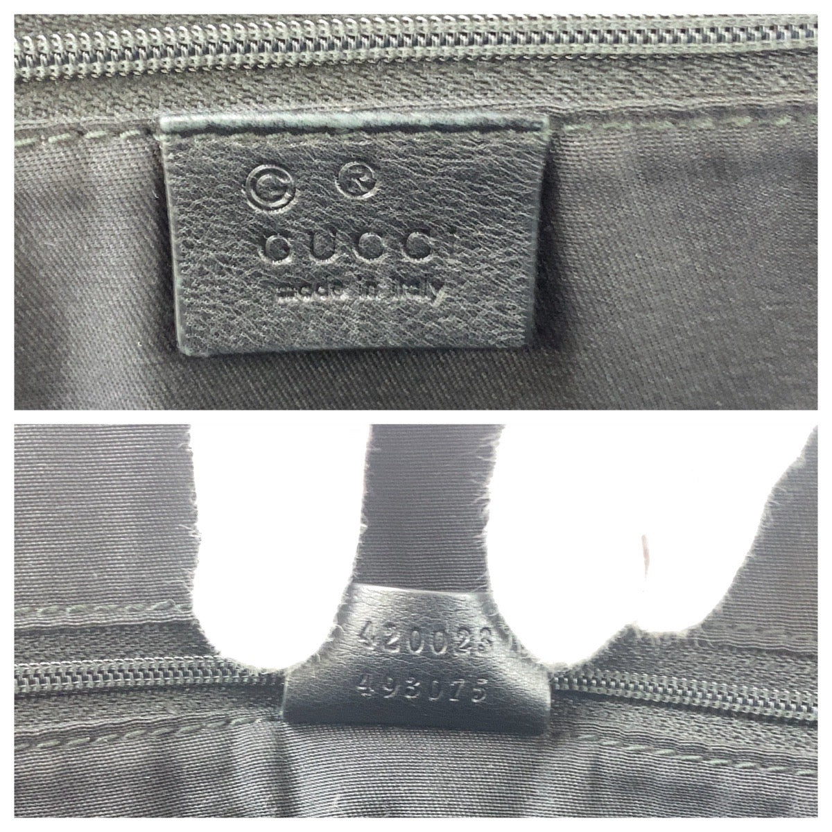 GUCCI Shoulder Bag 420023 leather Black SilverMetal Shoulder Bag Handbag 2way Guccisima Women Used Authentic