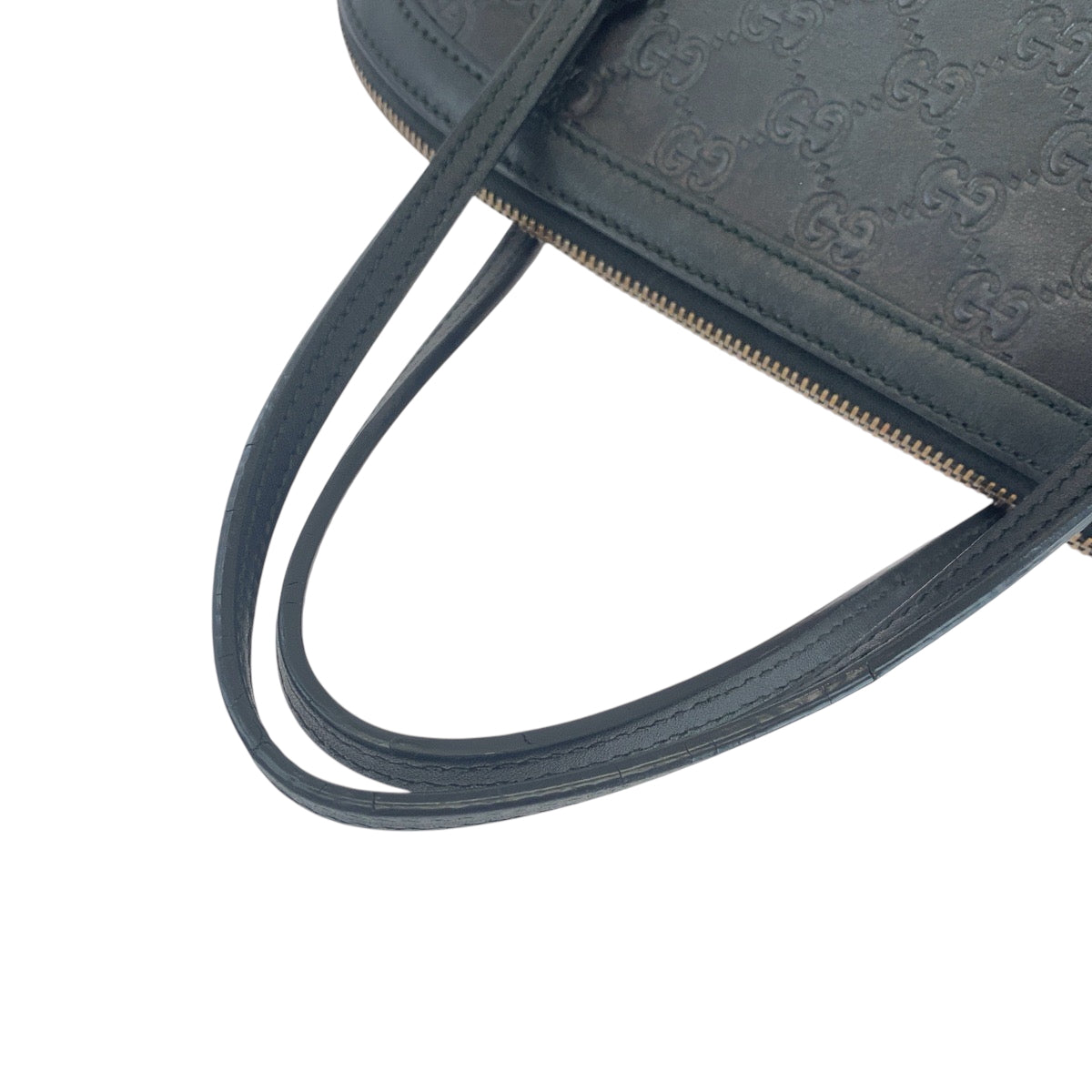 GUCCI Shoulder Bag 420023 leather Black SilverMetal Shoulder Bag Handbag 2way Guccisima Women Used Authentic