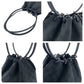 GUCCI Shoulder Bag 90644 GG canvas Black Black Metal Drawstring Shoulder Bag Handbag Women Used Authentic