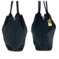GUCCI Shoulder Bag 90644 GG canvas Black Black Metal Drawstring Shoulder Bag Handbag Women Used Authentic