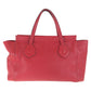 GUCCI Tote Bag 354469 leather Red Gold Metal Tote Bag Shoulder Bag Bamboo Women Used Authentic