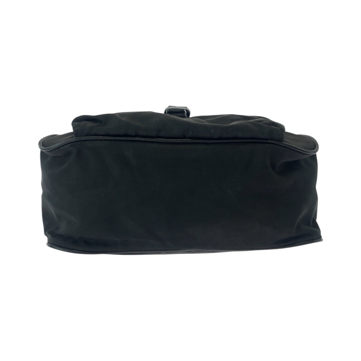 PRADA Shoulder Bag BR2156 Nylon Black Brown SilverMetal One Shoulder Bag Test Triangle With logo Women Used Authentic