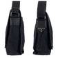 PRADA Shoulder Bag Nylon Black SilverMetal Shoulder Bag Messenger bag Test Triangle With logo mens Used Authentic