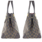 LOUIS VUITTON Tote Bag N51205 PVC, Leather Brown Red Gold Metal Tote Bag Shoulder Bag Damier HamsteadPM Women Used Authentic