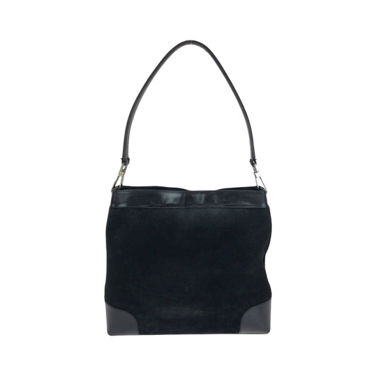 GUCCI Shoulder Bag 33900 Suede, Leather Black Green Red SilverMetal One Shoulder Bag Sherry line Women Used Authentic