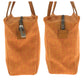 FENDI Handbag canvas Orange SilverMetal Handbag accessory pouch Zucchino Women Used Authentic