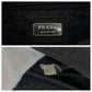 PRADA Shoulder Bag Nylon Black SilverMetal Shoulder Bag Sacoche Test Triangle With logo Women Used Authentic