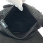 PRADA Shoulder Bag Nylon Black SilverMetal Shoulder Bag pochette Test Triangle With logo Women Used Authentic