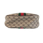 GUCCI Shoulder Bag 68 001 3840 GG Supreme Canvas Beige Brown SilverMetal Shoulder Bag pochette Old Gucci Shelly Line Women Used Authentic