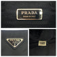 PRADA Shoulder Bag Nylon Black SilverMetal Shoulder Bag pochette Test Triangle With logo mens Used Authentic
