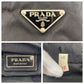PRADA Shoulder Bag Nylon Black SilverMetal Shoulder Bag pochette Test Triangle With logo Women Used Authentic