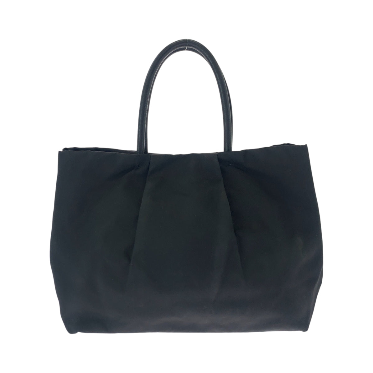 PRADA Tote Bag BN1601 Nylon Black GoldMetal Tote Bag handbag Test logo ribbon Women Used Authentic