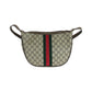 GUCCI Shoulder Bag 10 02 008 GG Supreme Canvas Beige Brown Brown Metal Shoulder Bag Shoulder Bag Sherry Line Old Gucci Women Used Authentic