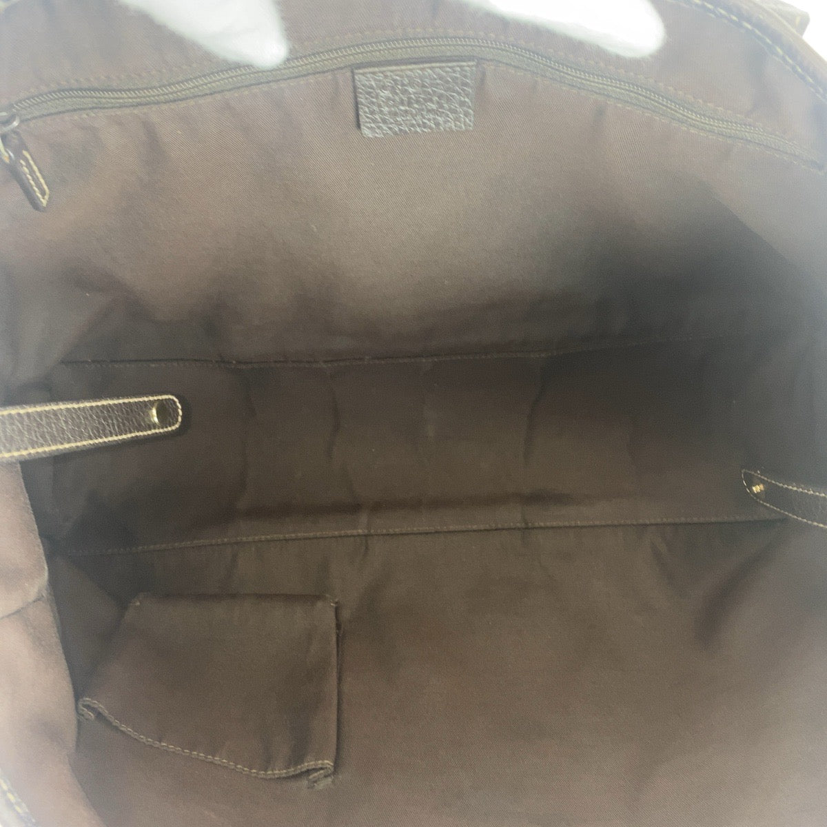 GUCCI Tote Bag 293592 PVC, Leather Beige Brown Gold Metal Tote Bag Shoulder Bag Sherry line GG crystal Women Used Authentic