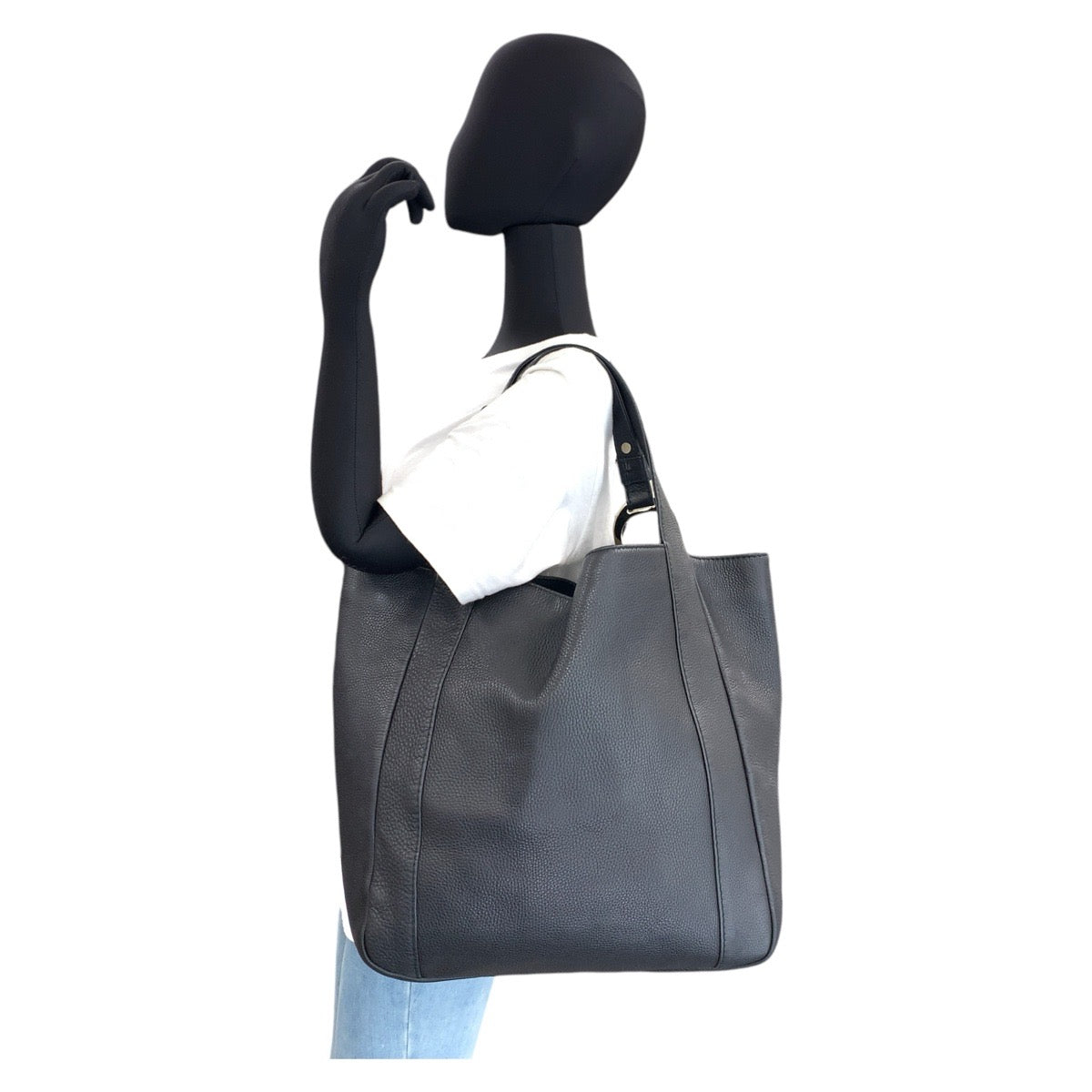 GUCCI Tote Bag 257051 leather Black GoldMetal Tote Bag Shoulder Bag Women(Unisex) Used Authentic
