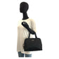 PRADA Handbag Nylon Black SilverMetal Test Triangle With logo Women Used Authentic