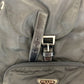 PRADA Backpack Nylon Black SilverMetal Backpack Backpack Test Triangle With logo Women Used Authentic