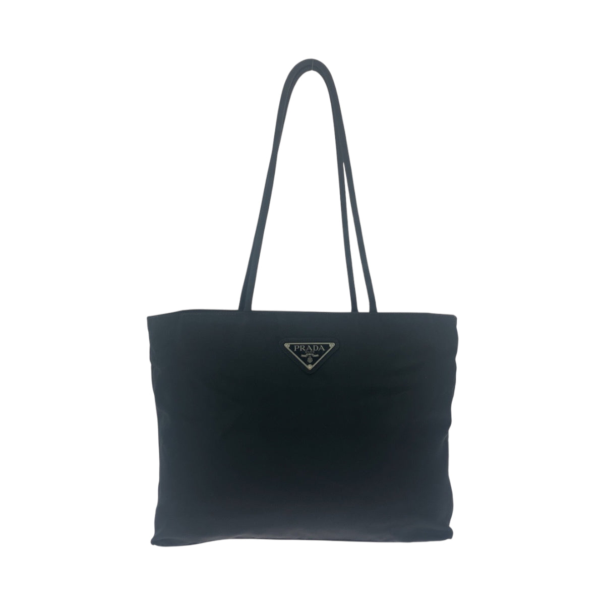 PRADA Tote Bag Nylon black Test Triangle With logo