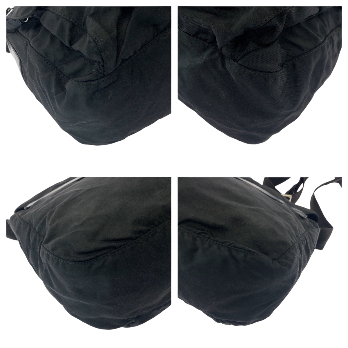PRADA Shoulder Bag 1BD671 Nylon Black SilverMetal Shoulder Bag Messenger bag Test Triangle With logo mens Used Authentic