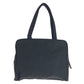 PRADA Tote Bag Nylon Black GoldMetal Tote Bag Shoulder Bag Test Triangle With logo Women Used Authentic