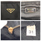 PRADA Tote Bag Nylon Black GoldMetal Tote Bag Shoulder Bag Test Triangle With logo Women Used Authentic