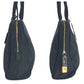 PRADA Tote Bag Nylon Black GoldMetal Tote Bag Shoulder Bag Test Triangle With logo Women Used Authentic