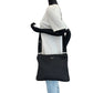 PRADA Shoulder Bag Nylon Black SilverMetal Shoulder Bag Sacoche Test Triangle With logo mens Used Authentic