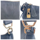 PRADA Shoulder Bag Nylon, Leather Black GoldMetal Test Triangle With logo Women Used Authentic
