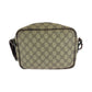 GUCCI Shoulder Bag 114291 GG Supreme Canvas Beige Brown SilverMetal Shoulder Bag pochette Women Used Authentic