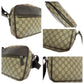 GUCCI Shoulder Bag 114291 GG Supreme Canvas Beige Brown SilverMetal Shoulder Bag pochette Women Used Authentic