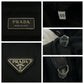 PRADA Backpack Nylon Black SilverMetal Backpack Backpack Test Triangle With logo mens Used Authentic
