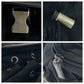 PRADA Backpack Nylon Black SilverMetal Backpack Backpack Test Triangle With logo mens Used Authentic