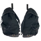 PRADA Backpack Nylon Black SilverMetal Backpack Backpack Test Triangle With logo mens Used Authentic