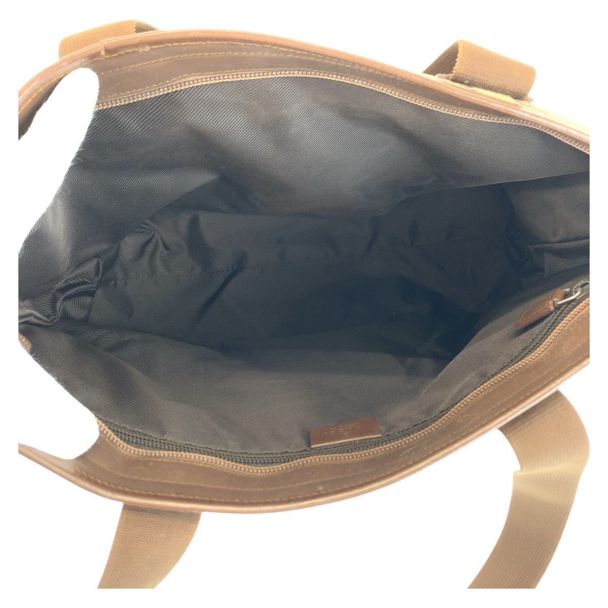 GUCCI Tote Bag 019 0426 GG canvas, leather Brown beige Tote Bag Shoulder Bag Women(Unisex) Used Authentic