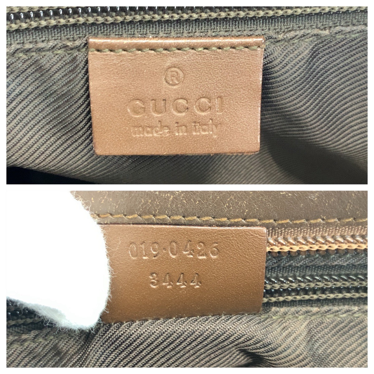 GUCCI Tote Bag 019 0426 GG canvas, leather Brown beige Tote Bag Shoulder Bag Women(Unisex) Used Authentic