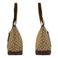 GUCCI Tote Bag 019 0426 GG canvas, leather Brown beige Tote Bag Shoulder Bag Women(Unisex) Used Authentic