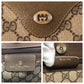 GUCCI Tote Bag 92 02 998 GG Supreme canvas, leather Beige Gold Metal Tote Bag Shoulder Bag Old Gucci Women(Unisex) Used Authentic