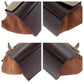 CELINE Shoulder Bag Leather, Suede Bordeaux Ivory Orange Gold Metal Shoulder Bag Handbag 2way Trapeze Women Used Authentic
