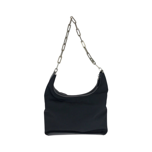 GUCCI Shoulder Bag 001 3374 Nylon Black SilverMetal ChainShoulder Bag Women Used Authentic