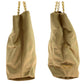 PRADA Tote Bag Satin Gold Metal chain tote bag Women Used Authentic