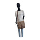 PRADA Shoulder Bag leather Brown Silver Metal Crossbody Shoulder Bag Unisex mens Used Authentic